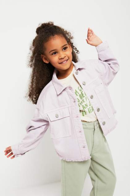 Куртка джинсовая детская Sela, цв. фиолетовый