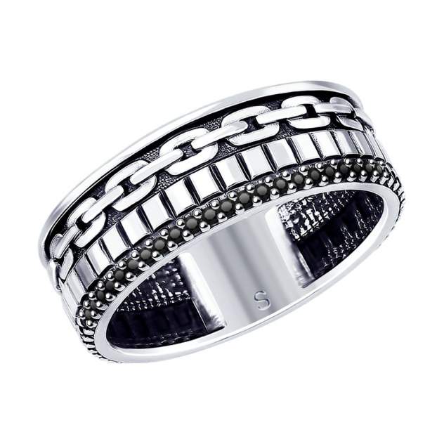 Кольцо SOKOLOV из чернёного серебра с фианитами 95010121 20