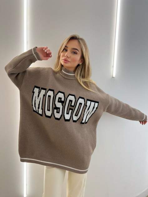 мужской свитер оверсайз на женщине