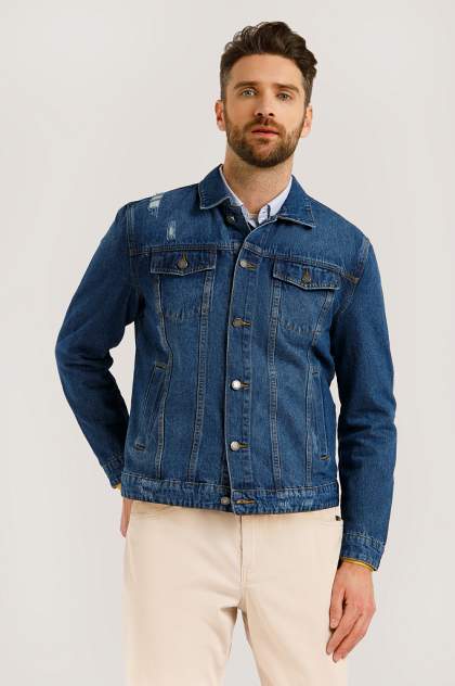 Мужская джинсовая куртка Finn Flare B20-25000, синий