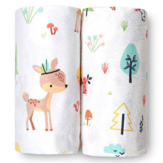 Пеленки детские loombee фланелевые для новорожденных (100x100 см, 2 шт) FS-5216