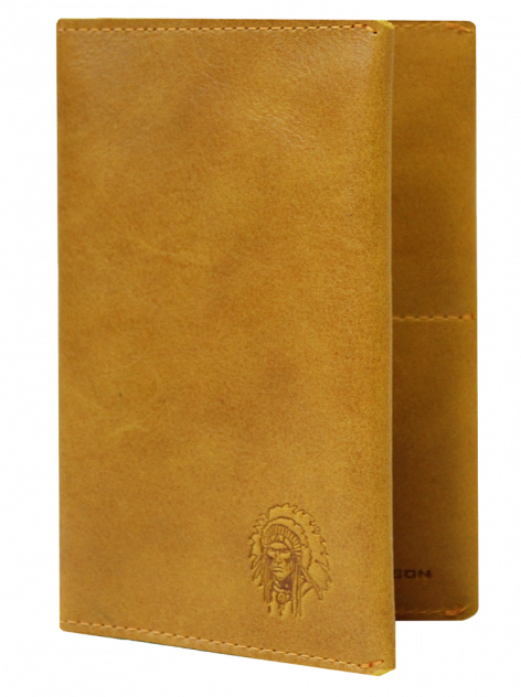 Обложка для паспорта Apache ОП-2-A табачно-желтая