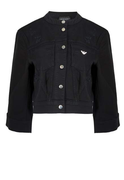 Женская джинсовая куртка Emporio Armani 116525, черный