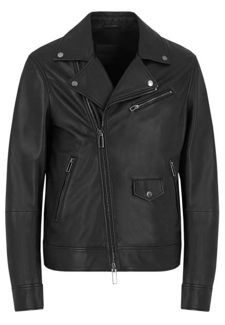 Кожаная куртка мужская Emporio Armani 122347 черная 46 IT