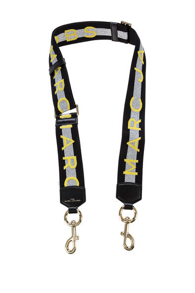 Ремень для сумки женский Marc Jacobs M0015673-098 черный/желтый