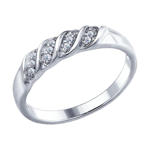 

Кольцо из серебра р. 19 SOKOLOV 94012324, фианит, 94012324