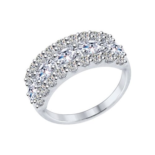 

Кольцо из серебра р. 18 SOKOLOV 94012222, фианит, 94012222