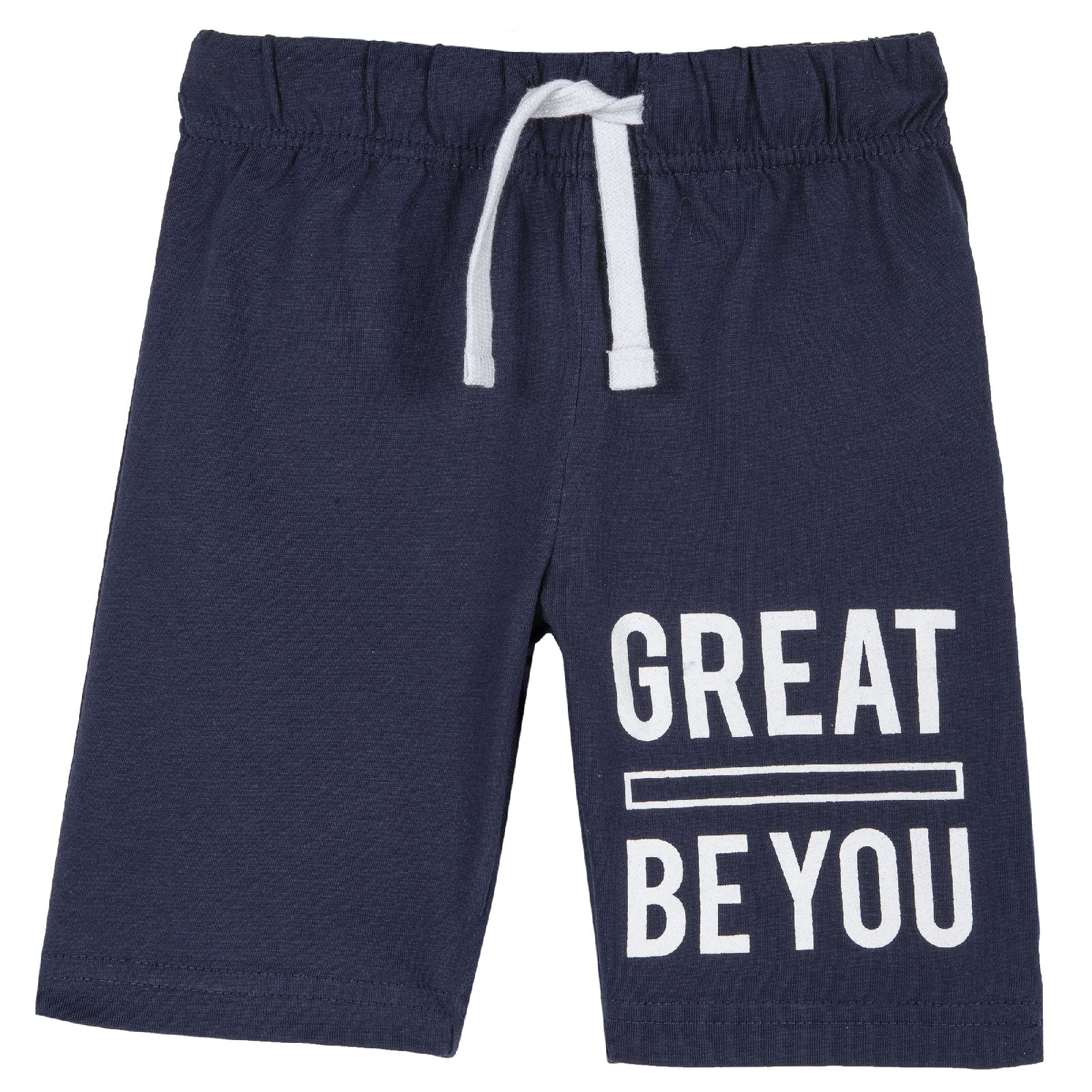 

Шорты для мальчиков Chicco с надписью Great be you, цвет темно-синий, размер 104, 9052824