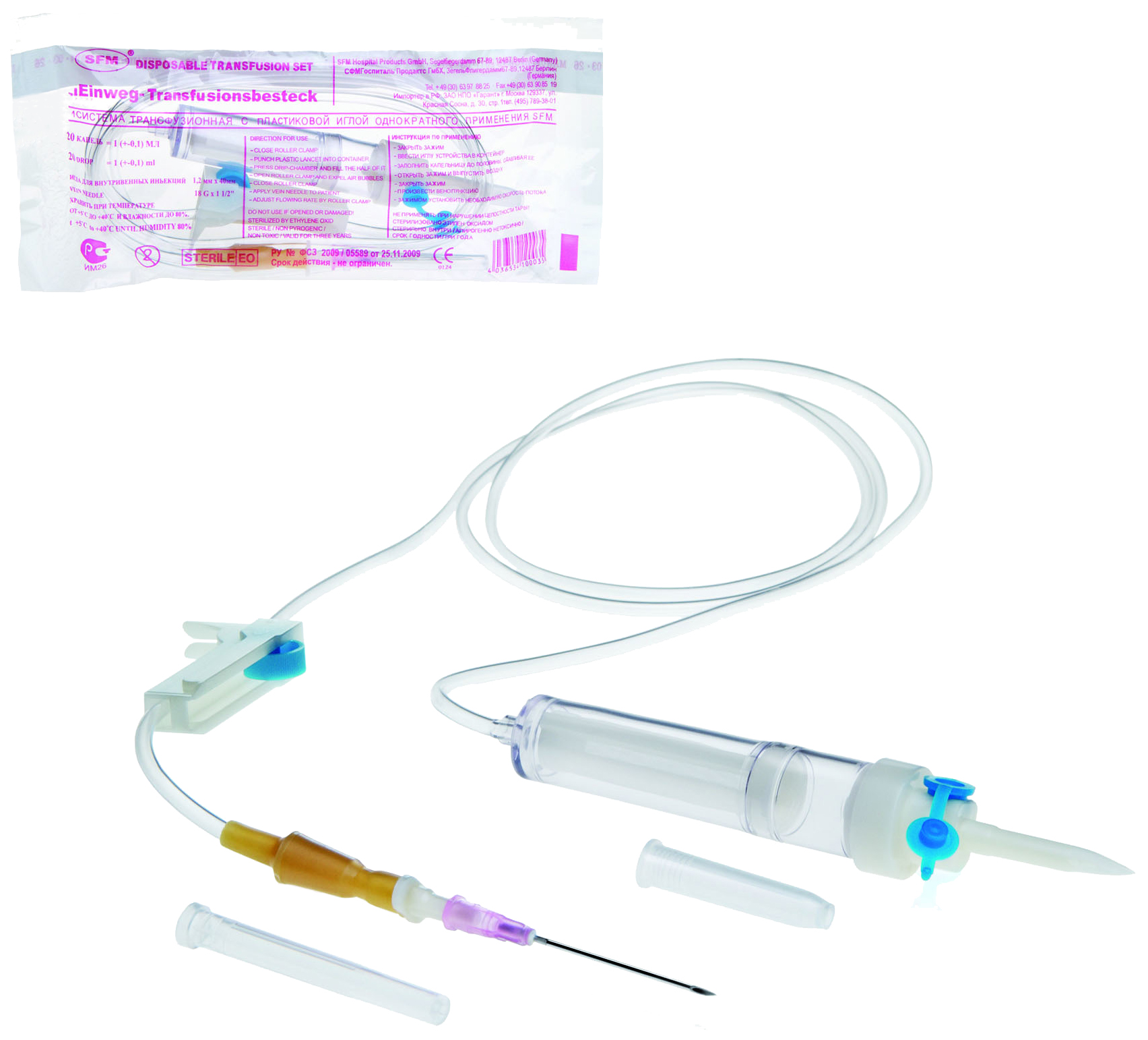 фото Система трансфуз для переливания крови, кровезам, инфуз р-ров уп n1 sfm hospital products