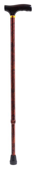 фото Трость valentine телескопическая с т-образной деревянной ручкой 10090 sl хром