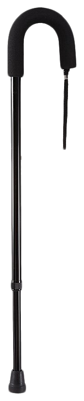 фото Трость valentine телескопическая с резиновой ручкой и ремешком 10080 bl черный