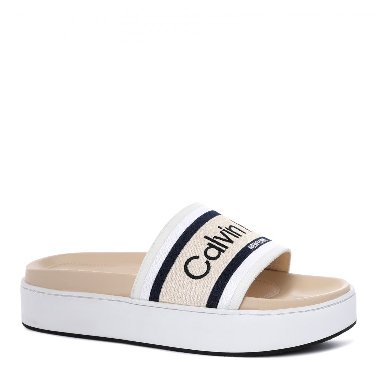 

Шлепанцы женские Calvin Klein JAIMEE бежевые 39 EU, JAIMEE