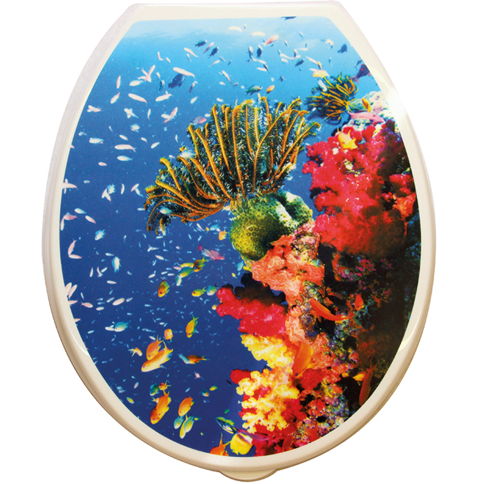 фото Сиденье для унитаза с рисунком мп (8) рифы mpg020783/960966 nobrand