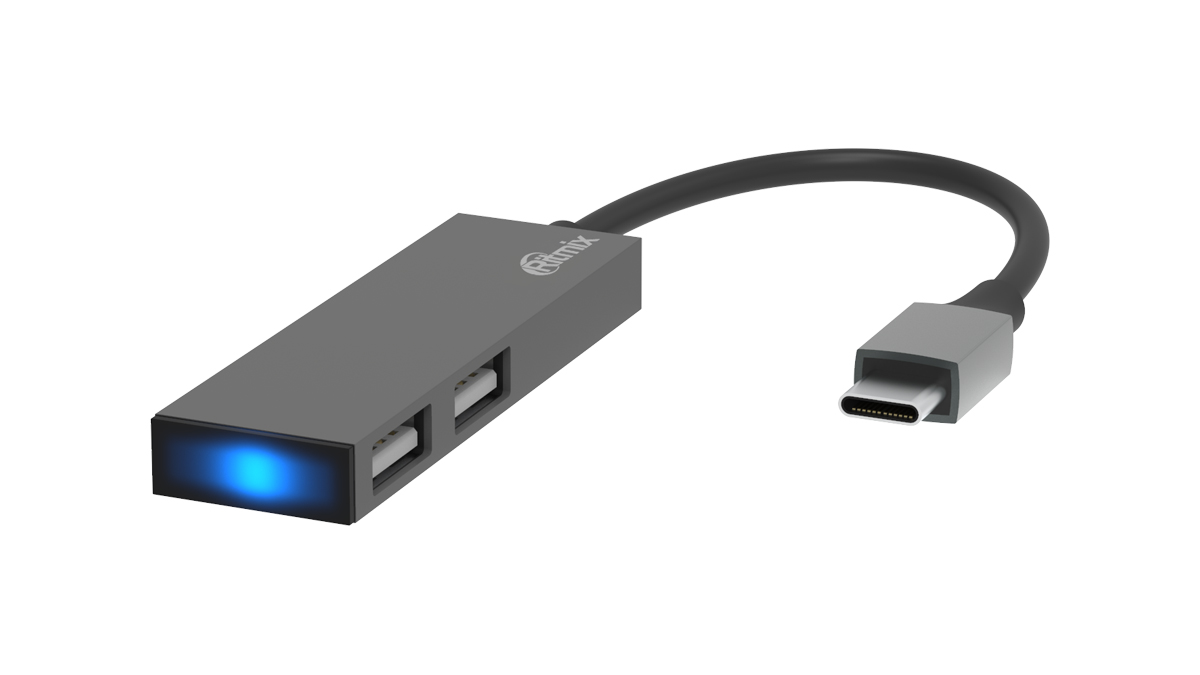 

Адаптер Ritmix USB-C/2*USB-A (CR-4201 Metal), USB-C/2*USB-A (CR-4201 Metal)