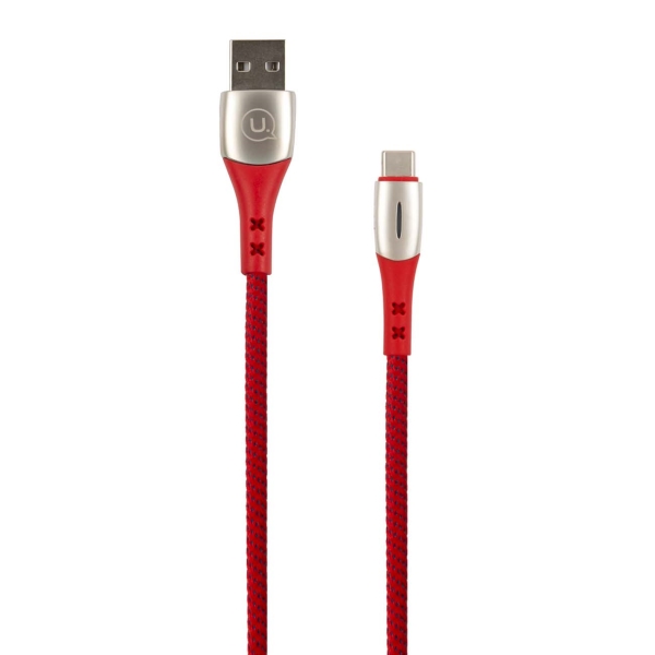 фото Кабель usams sj305 usb-a/c smart power-off red