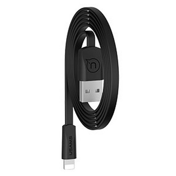 фото Кабель usams u2 usb-a/lightning, slim, black (ут000019981)