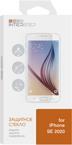 

Защитное стекло InterStep для iPhone SE 2020, для iPhone SE 2020