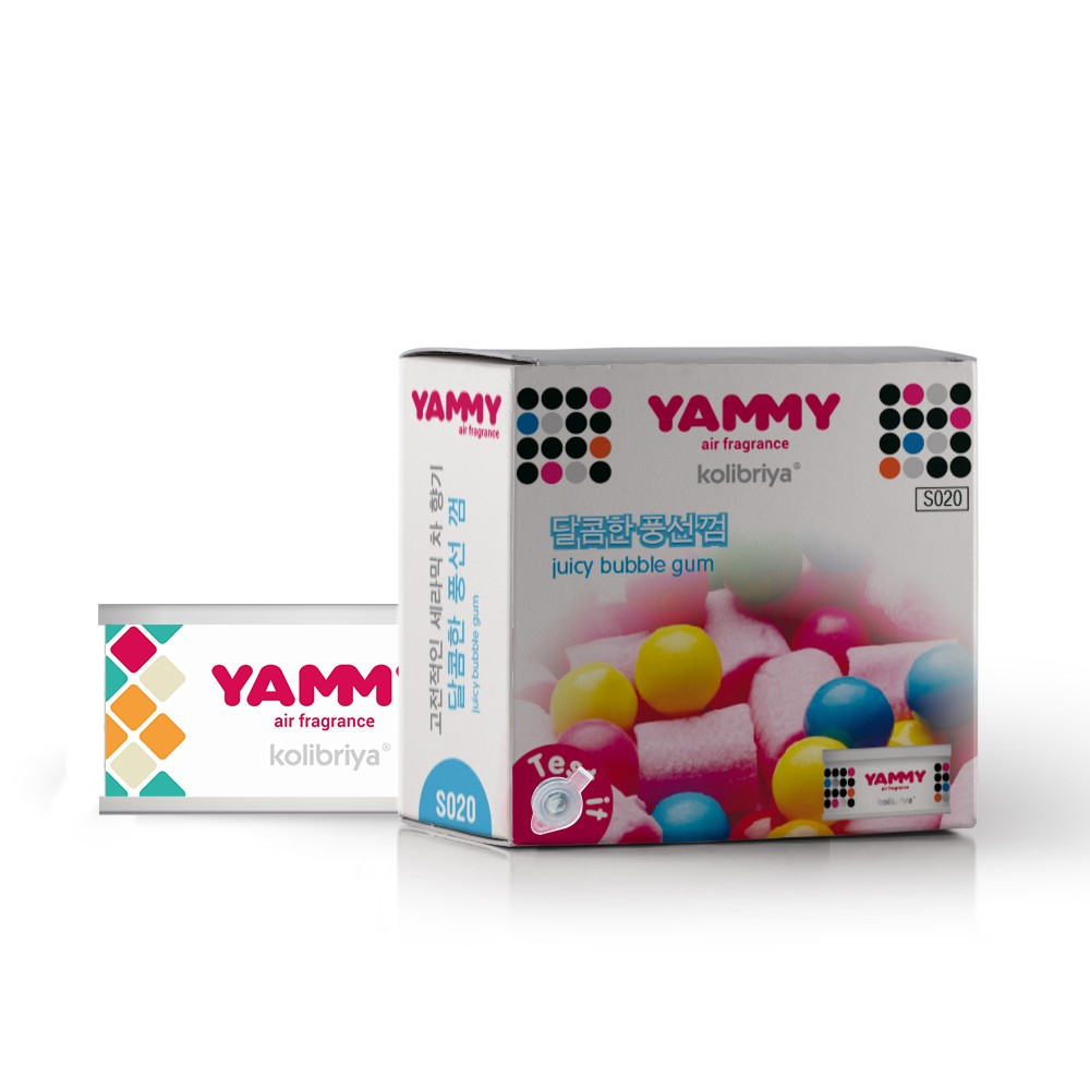 

Ароматизатор в машину YAMMY S020 Bubble gum, Белый