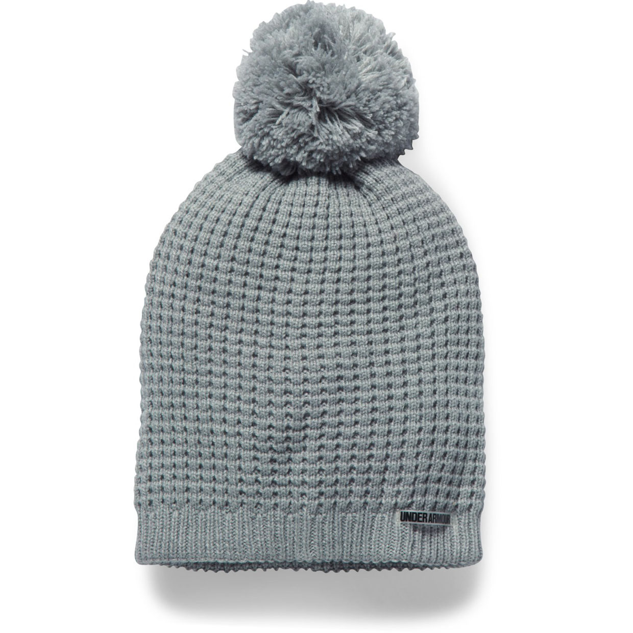 Шапка бини женская Under Armour Favorite Waffle Pom true grey heather/white, р.54-58