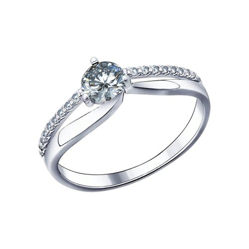 

Кольцо из серебра р. 18 SOKOLOV 94011491, фианит, 94011491