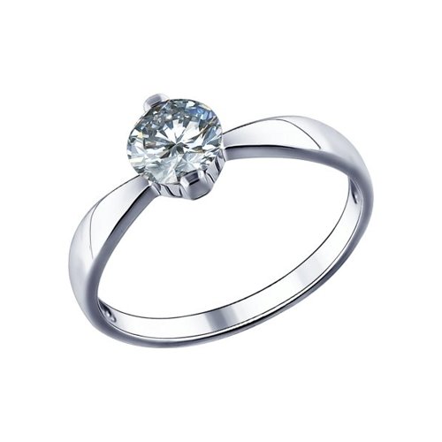 

Кольцо из серебра р.  SOKOLOV 94011489, фианит, 94011489