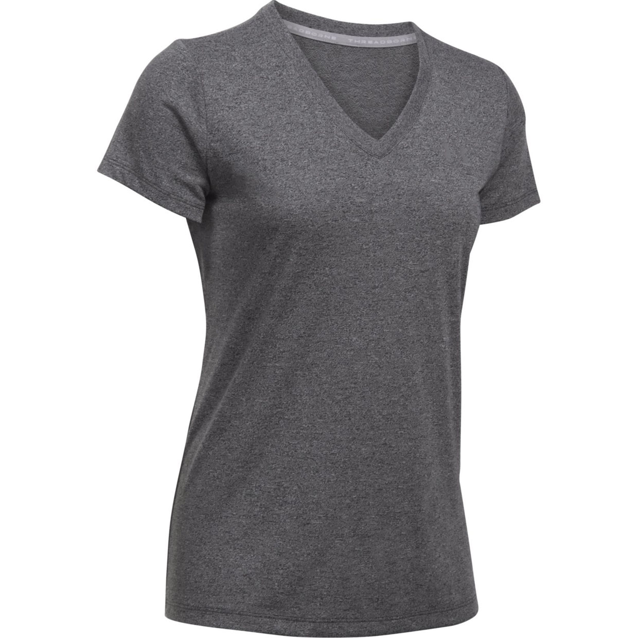 

Футболка женская Under Armour Threadborne Siro Train Twist V-Neck SS черная LG INT, Threadborne Siro Train Twist V-Neck SS