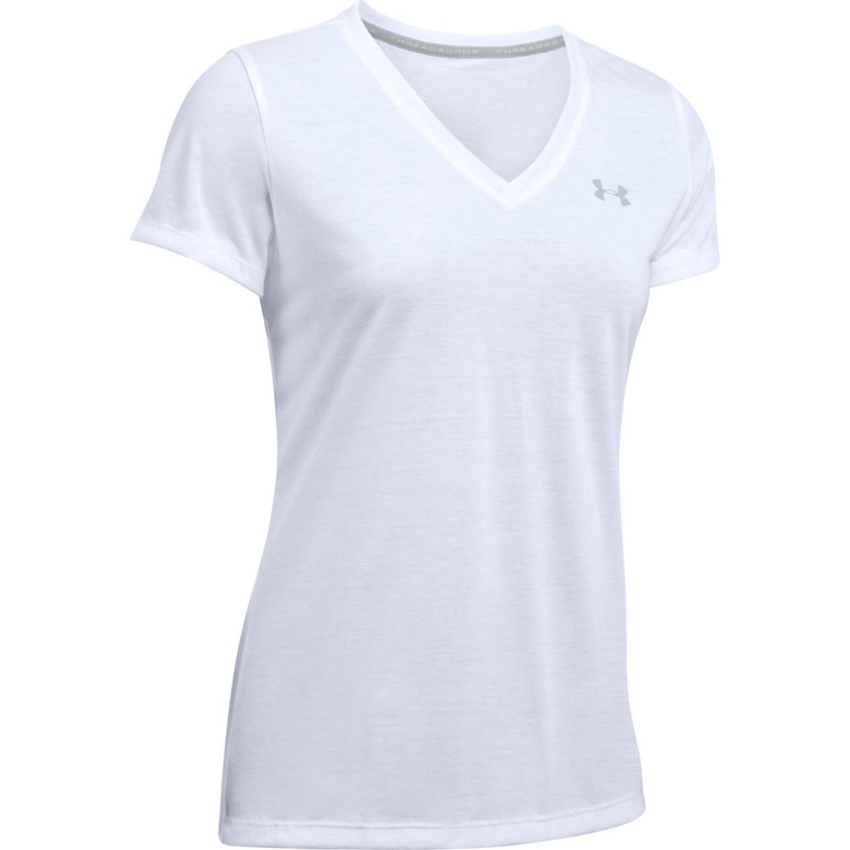 

Футболка женская Under Armour Threadborne Train V-Neck SS белая S/M, Threadborne Train V-Neck SS