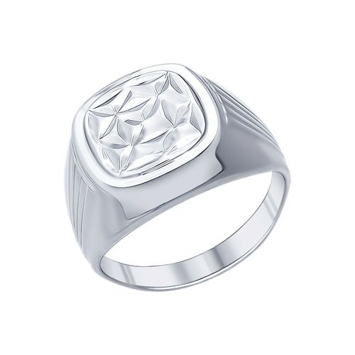 

Кольцо печатка из серебра р. 19.5 SOKOLOV 94011236, 94011236