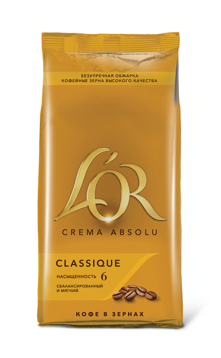 фото Кофе зерновой l`or crema absolu classique l'or