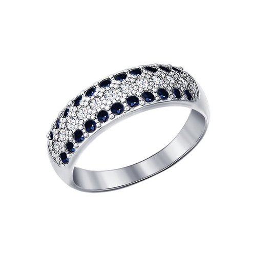 фото Кольцо женское sokolov из серебра с фианитами 94010064 р.16