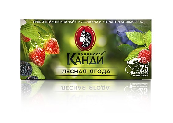 

Чай черный Принцесса Канди Лесная Ягода 25 пакетиков