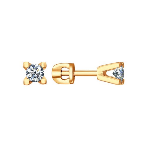

Серьги пусеты из серебра SOKOLOV 93020530, фианит, 93020530