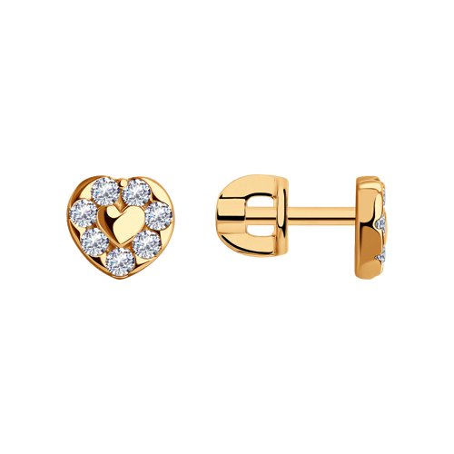

Серьги пусеты из серебра SOKOLOV 93020039, фианит, 93020039