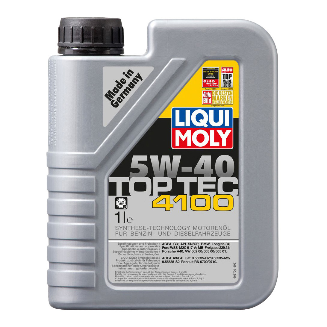 фото Моторное масло liqui moly top tec 4100 sae 5w-40 1л 7500