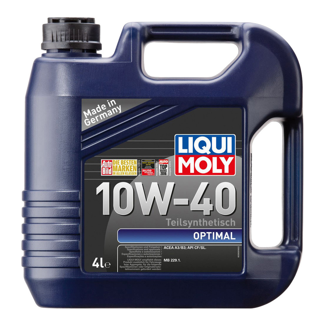 фото Моторное масло liqui moly optimal sae 10w-40 4л 3930