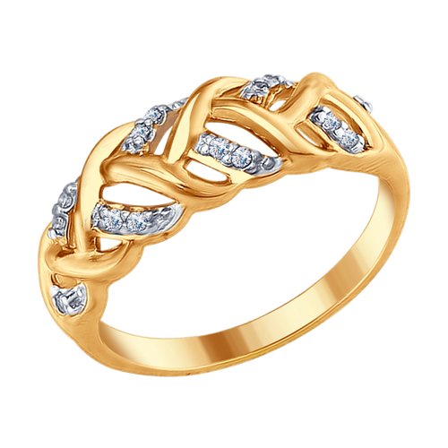 фото Кольцо женское sokolov из серебра с фианитами 93010677 р.16.5