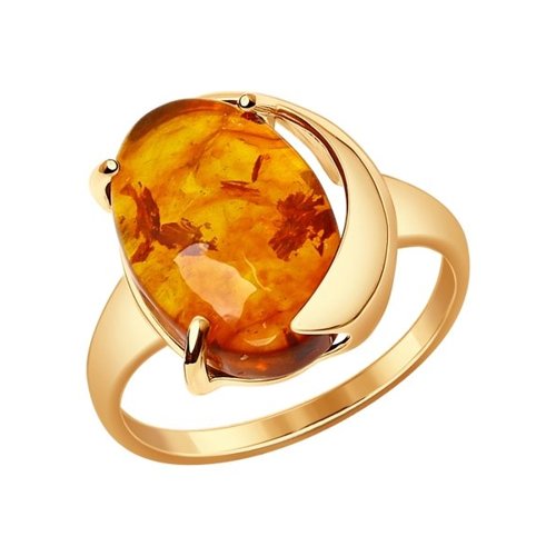 

Кольцо из серебра с янтарем р. 17 SOKOLOV 93010516, 93010516