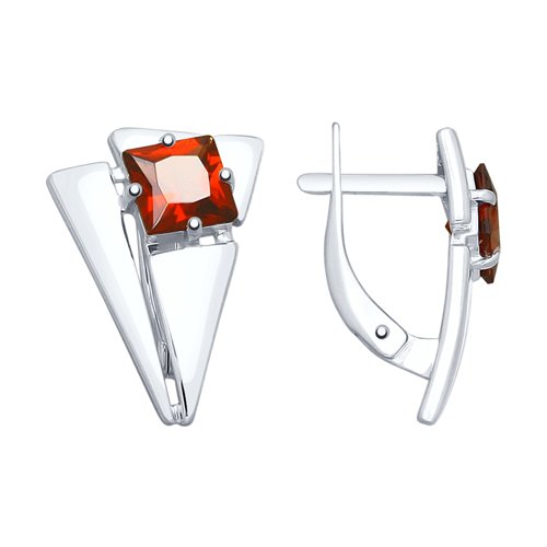 

Серьги женские из серебра SOKOLOV 92022085, гранат, 92022085