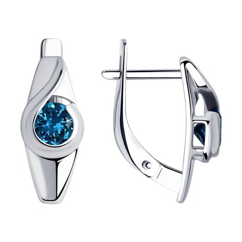

Серьги женские из серебра SOKOLOV 92021998, топаз, 92021998