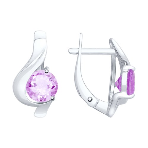 

Серьги женские из серебра SOKOLOV 92021968, аметист, 92021968