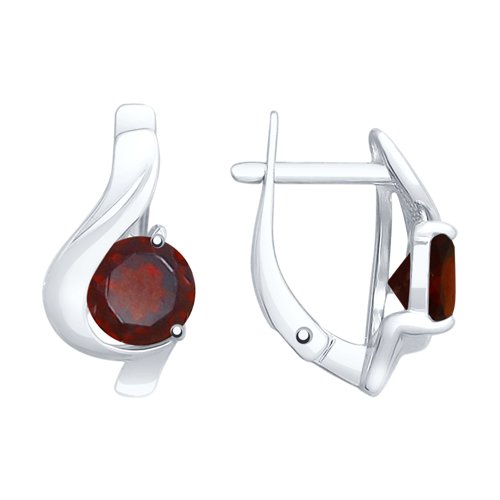 

Серьги женские из серебра SOKOLOV 92021967, гранат, 92021967