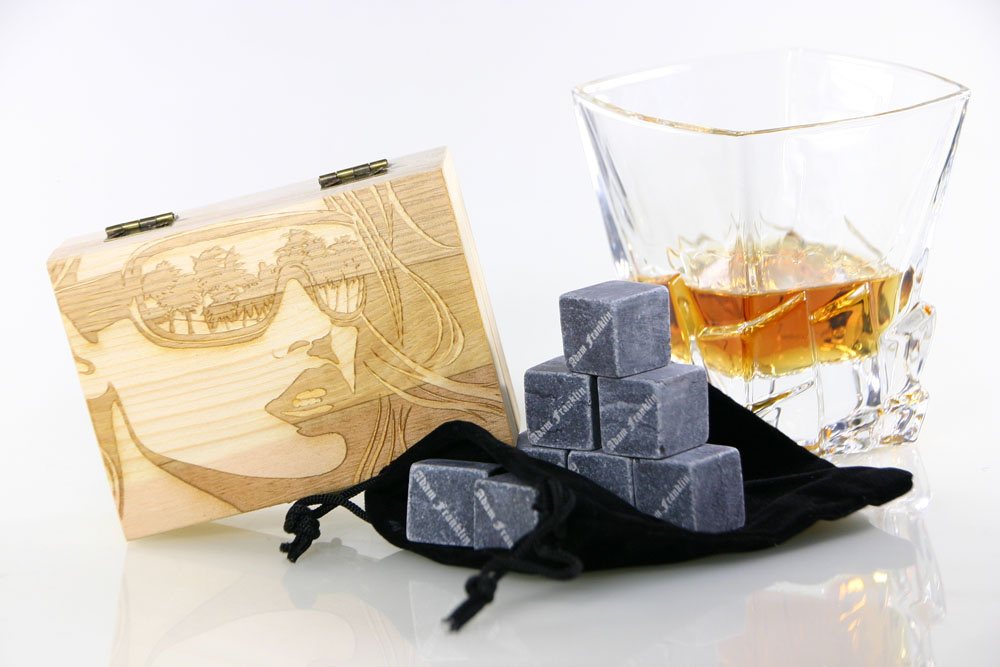 фото Набор камней для виски в подарочной коробочке adam franklin af-st-girl