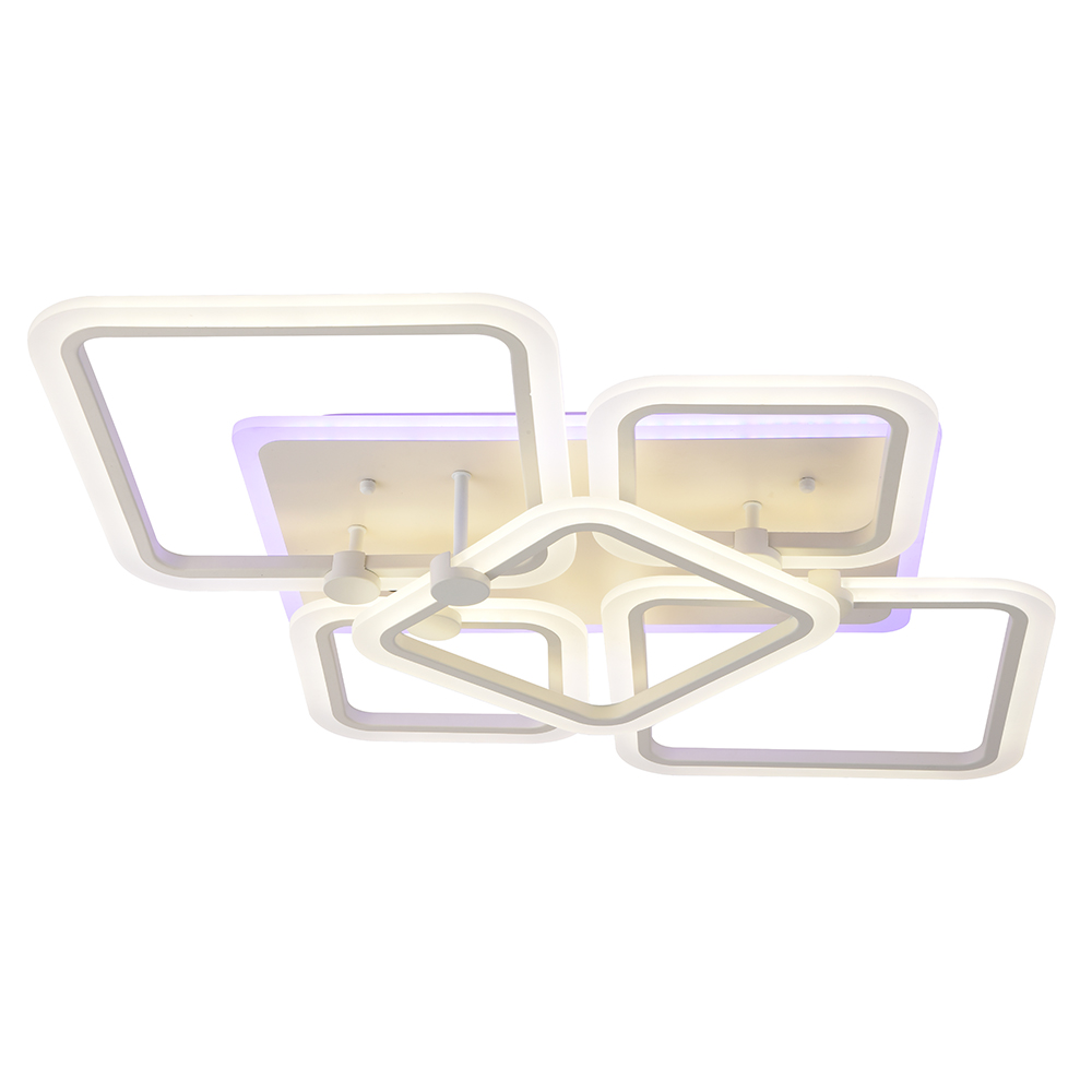 

Светодиодная люстра 8001/4+1 WHT 206W (BL+YL)