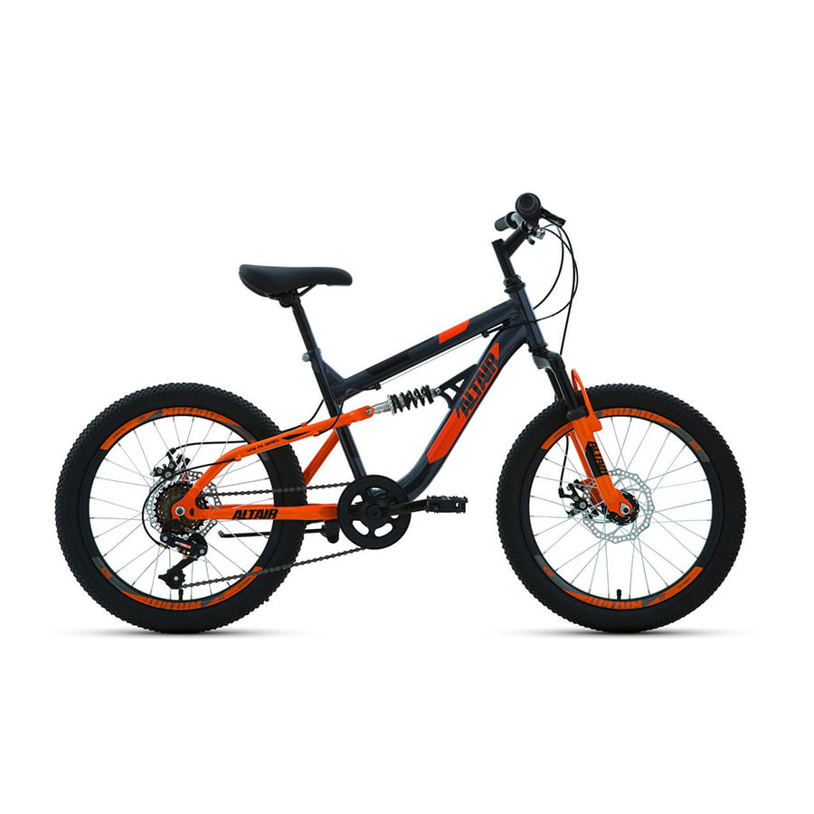 

Велосипед Altair MTB FS 20 Disc 2020 14" серый/оранжевый, MTB FS 20 Disc