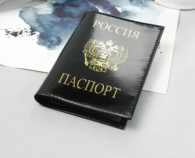 

Обложка для паспорта, «Герб», цвет чёрный Кайман, Черный