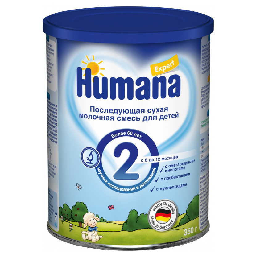 

Молочная смесь Humana Expert 2 от 6 до 12 мес. 350 г, Expert 2