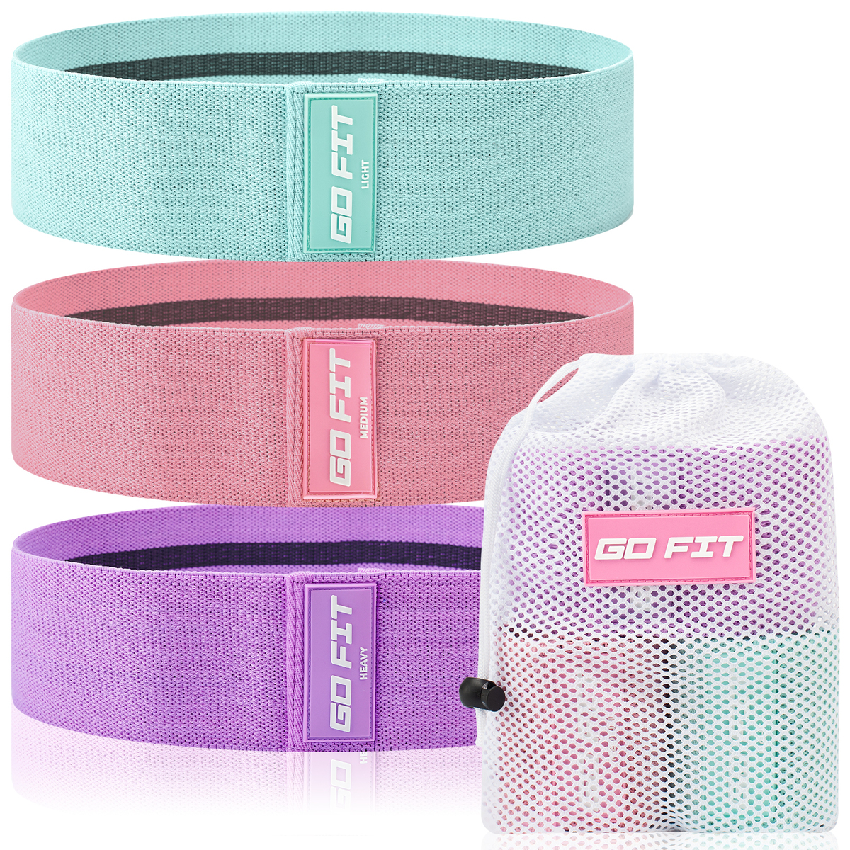 

Набор эспандеров Go Fit GF10444 зеленый/розовый/фиолетовый, 3 шт., GF10444