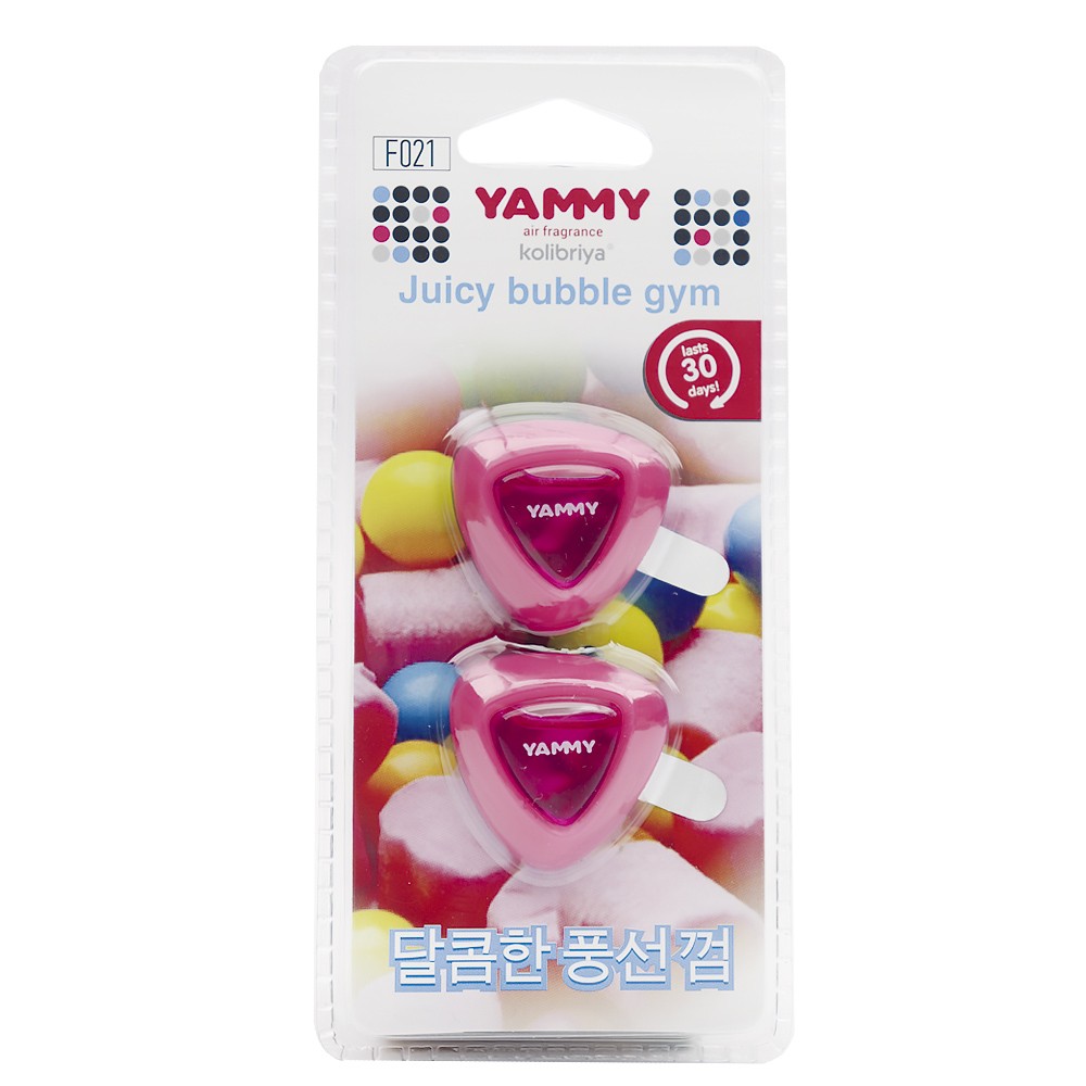 

Ароматизатор в машину YAMMY F021 Bubble Gum, Розовый
