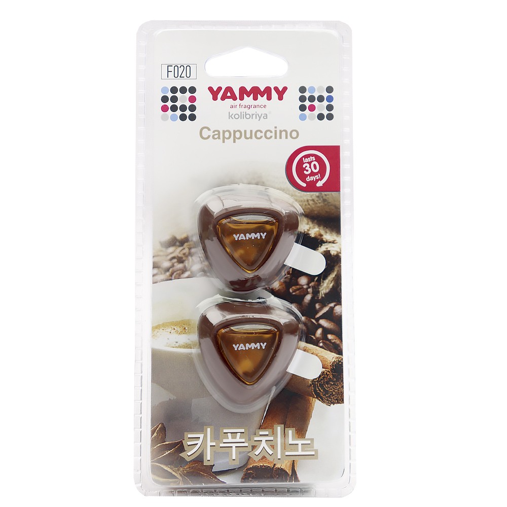 

Ароматизатор на дефлектор YAMMY, жидкий, Cappuccino, F020, Желтый