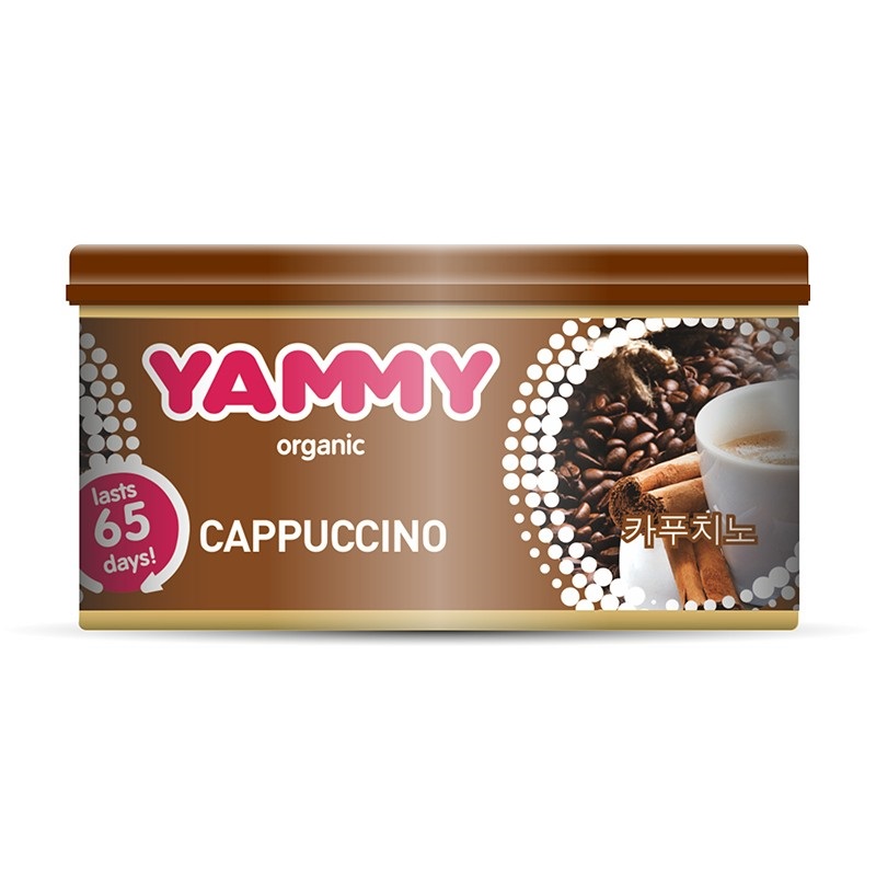 фото Ароматизатор с растительным наполнителем yammy, баночка, cappuccino 42 гр, d022